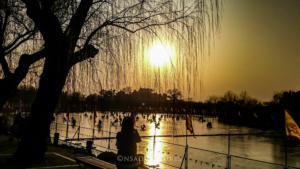Beijing   Behai Park Ice Sunset