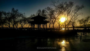 Beijing   Behai Park Sunset Small Pagoda